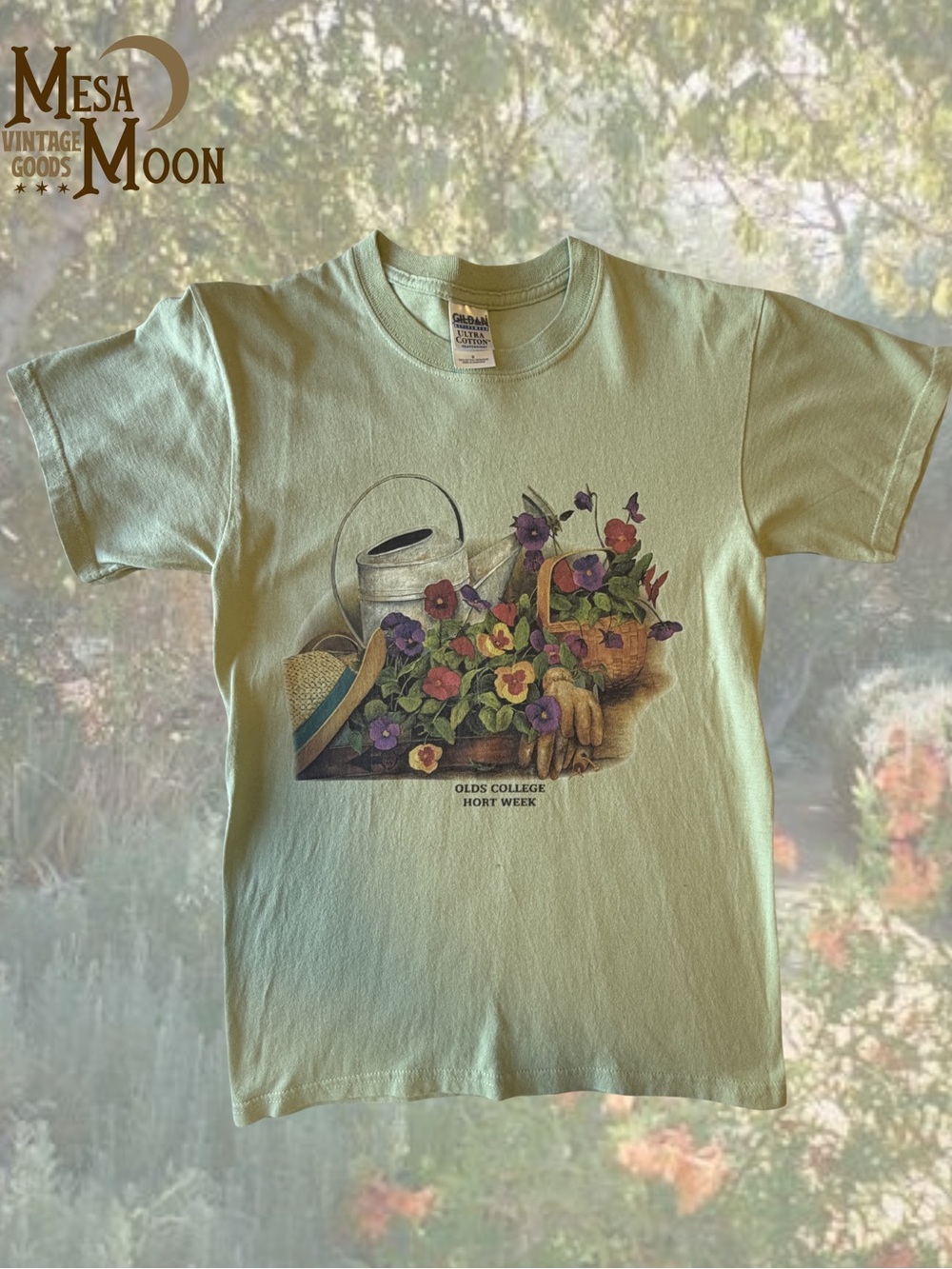 Vintage Olds College Garden Floral Graphic Tee